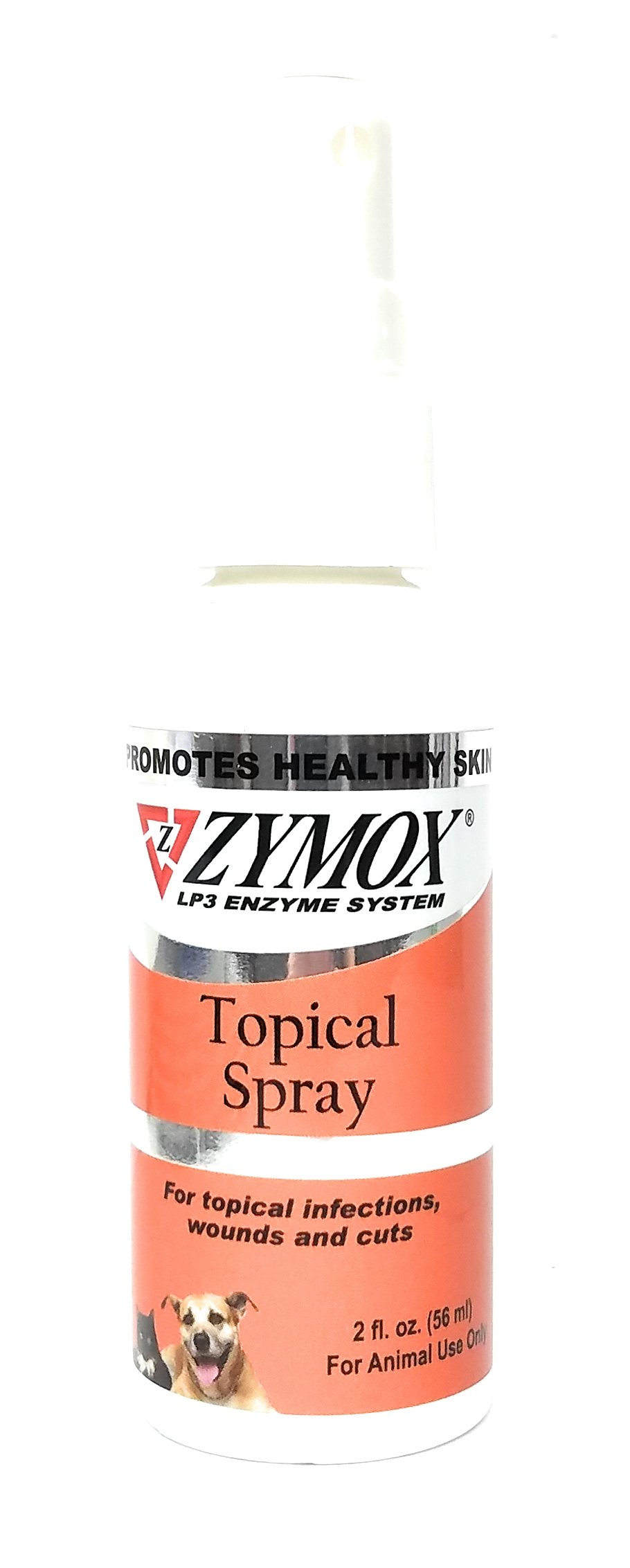 Zymox Topical Spray Hydrocortisone Free -2 oz bottle for Pets