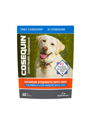 Nutramax Cosequin Joint Health Supplement for Dogs - With Glucosamine, Chondroitin, MSM, and Omega-3's Soft Chews