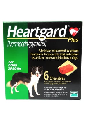 Image of Heartgard Plus for Dogs 26-50 lbs, 6 Doses