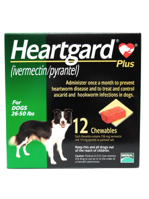 Image of Heartgard Plus for Dogs 26-50 lbs, 12 Doses