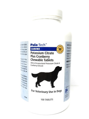 Image of Pala-Tech Potassium Citrate Plus Cranberry Chew Tabs for Dogs 100 Count