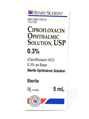 Image of Ciprofloxacin Ophthalmic Solution USP 0.3% 5mL