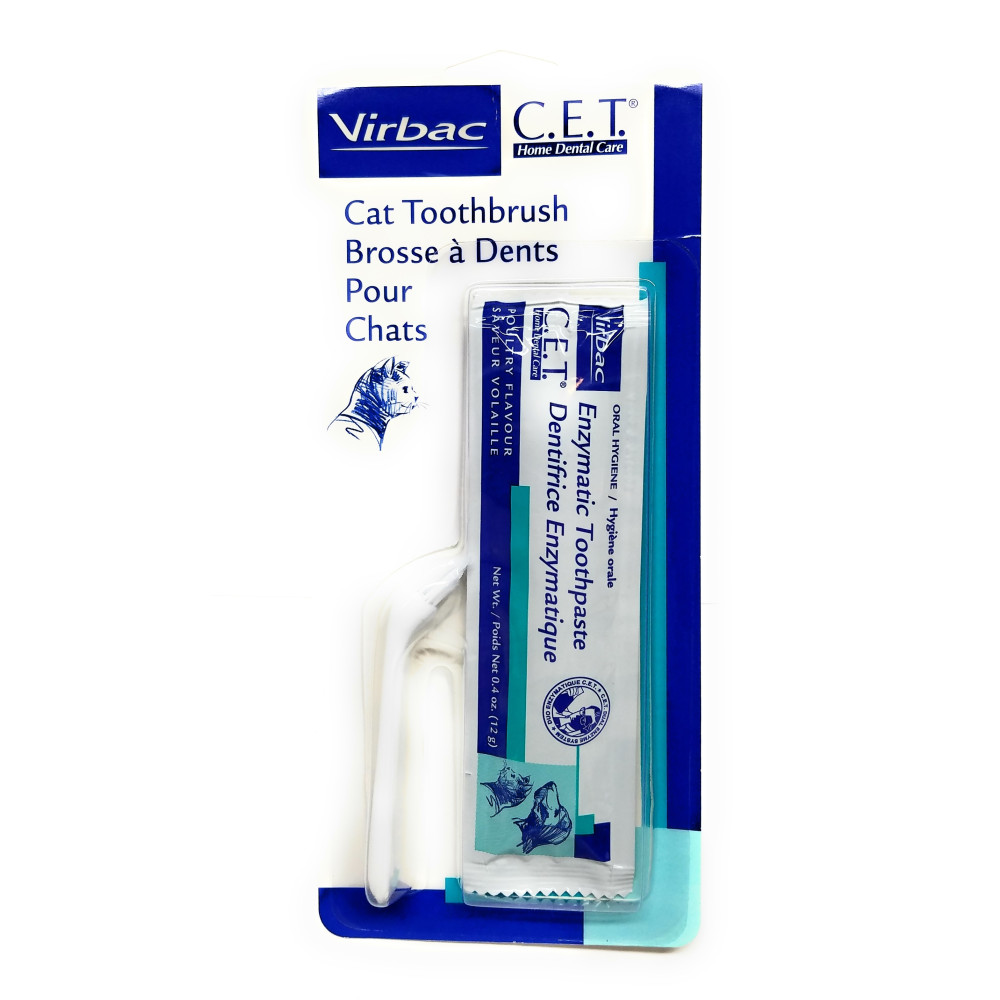 CET Cat Toothbrush with Toothpaste