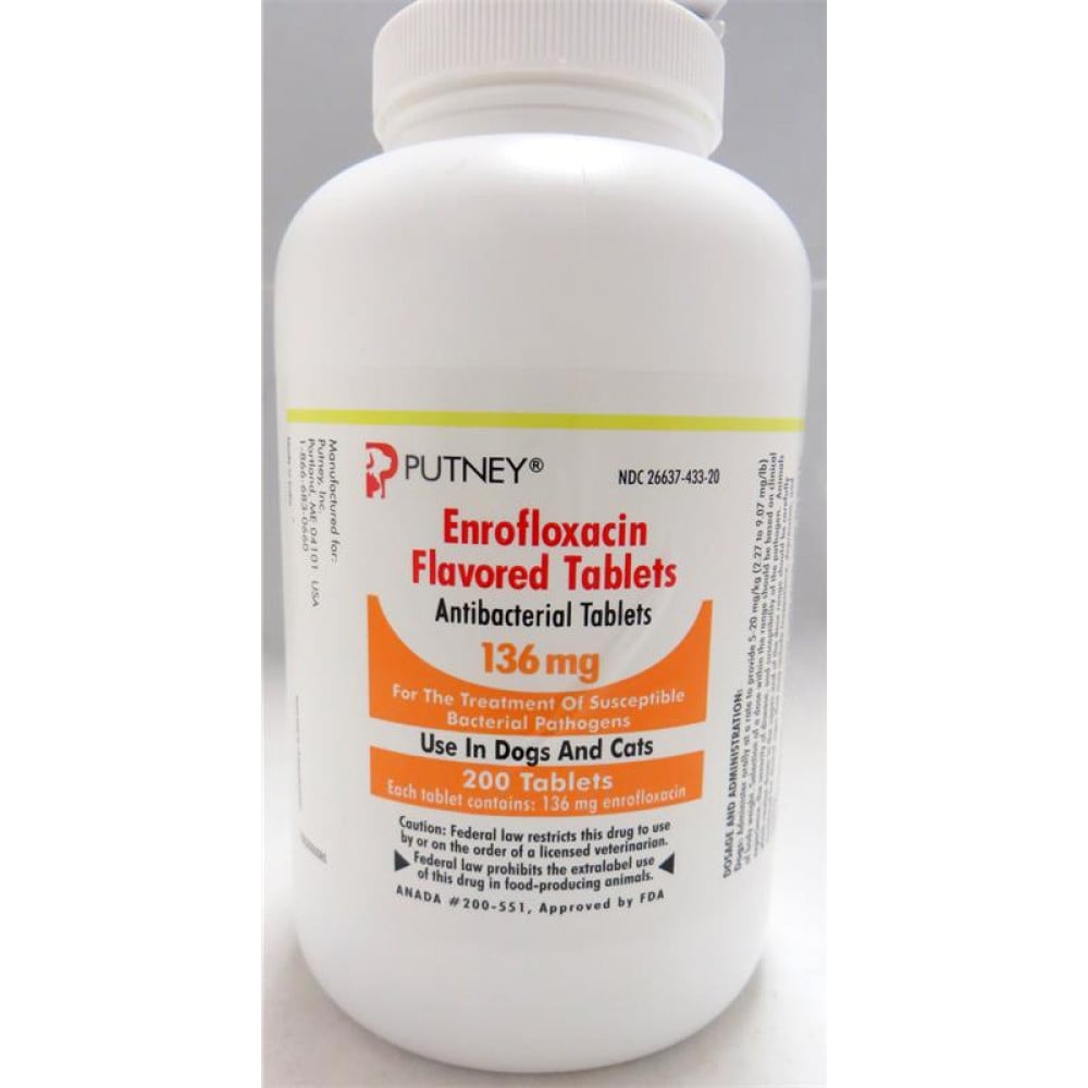 Enrofloxacin Flavored Tablets for Dogs and Cats