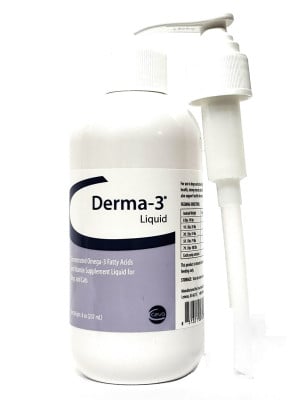 Image of Derma-3 Liquid for Cats and Dogs 8 oz