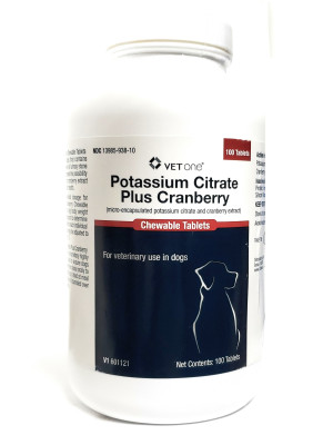 Image of VetOne Potassium Citrate Plus Cranberry Chew Tabs for Dogs 100 Count