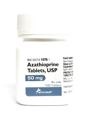 Image of Azathioprine 50mg tablets