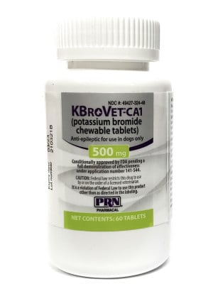Image of K BroVet-CA1 Chew Tabs Potassium Bromide Liver Flavor 500mg 60 Count