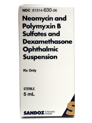 Image of Neomycin/Polymyxin with Dexamethasone Drops 5ml Bottle