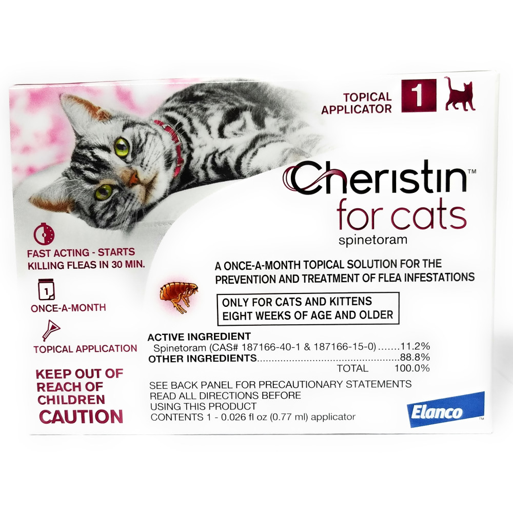 Cheristin Topical Flea Treatment for Cats Over 1.8 lbs