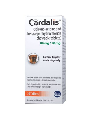 Image of Cardalis 80mg/10mg Chewable Tablets, 30 Count Bottle