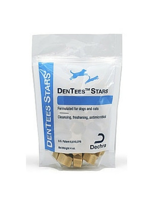 Image of DenTees DentAcetic Dental Treats Dog and Cat Stars 4 oz
