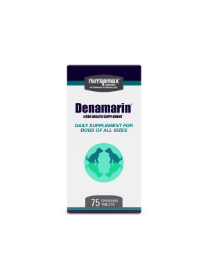 Nutramax Denamarin Liver Health Supplement for Dogs, With S-Adenosylmethionine (SAMe) and Silybin, 75 Chewable Tablets