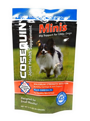 Nutramax Cosequin Minis Maximum Strength Joint Health Supplement - With Glucosamine, Chondroitin, MSM, and Omega-3's, 45 Soft Chews